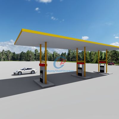Odporny na warunki pogodowe prefabrykowany metalowy baldachim prefabrykowany budynek stalowy