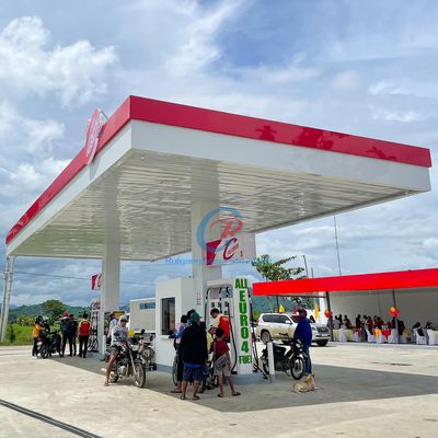 Odporny na trzęsienia ziemi prefabrykowany metalowy baldach, nowoczesny stalowy baldach budynku