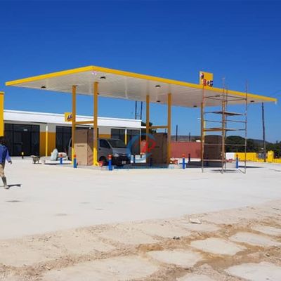 Energooszczędna konstrukcja stalowa stacja benzynowa, przemysłowy magazyn metalowy