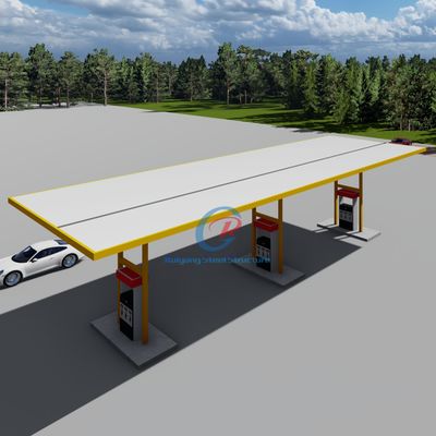 Prefabrykowana konstrukcja stalowa Stacja benzynowa Konstrukcja prefabrykowanych budynków stalowych