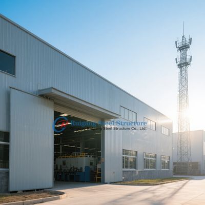 Lekki, trwały magazyn ze stalową konstrukcją ocynkowaną o nowoczesnej, współczesnej estetyce