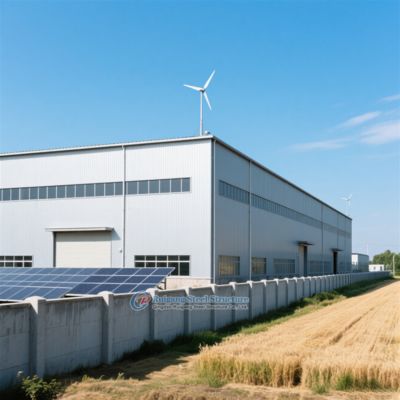 Magazyn ze stalową konstrukcją na zamówienie z wykończeniem ocynkowanym lub malowanym