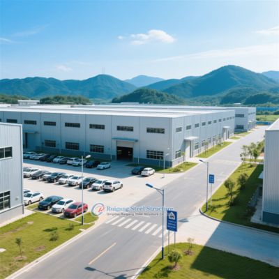 Magazyn ze stalowej konstrukcji na zamówienie, wysoka odporność na wiatr, żywotność 50+ lat