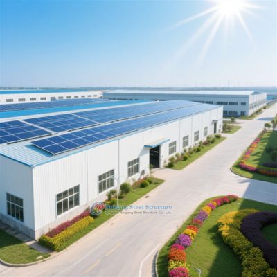 Hala stalowa o niestandardowej konstrukcji, lekka, o nowoczesnym designie