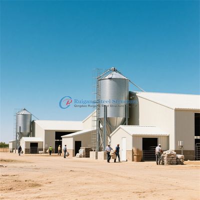 Prefabrykowana konstrukcja stalowa Dom dla drobiu Zindywidualizowana konstrukcja stalowa Kurnik