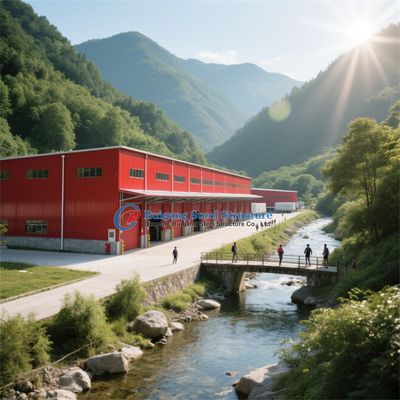 Industrial Long Span Galvanized Fabrication Construction Peb Steel Structure