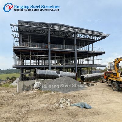 Prefabrykowany budynek stalowy z obciążeniem wiatrem do 300 km/h, ocynkowany ogniowo i ze stalą gatunku Q355/Q235